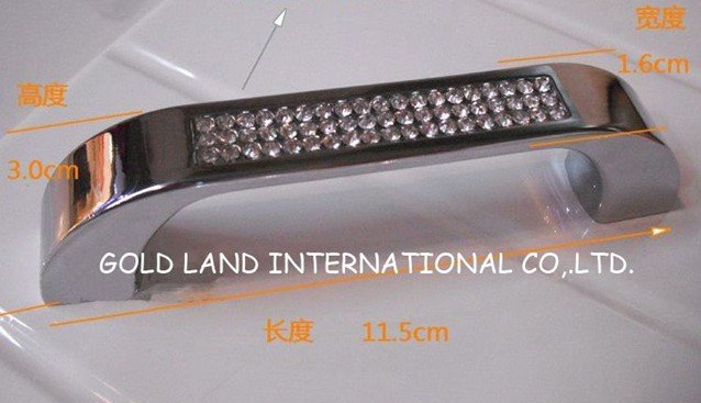 96mm l115xw16xh30mm k9 crystal glass furniture handle/cabinet handle