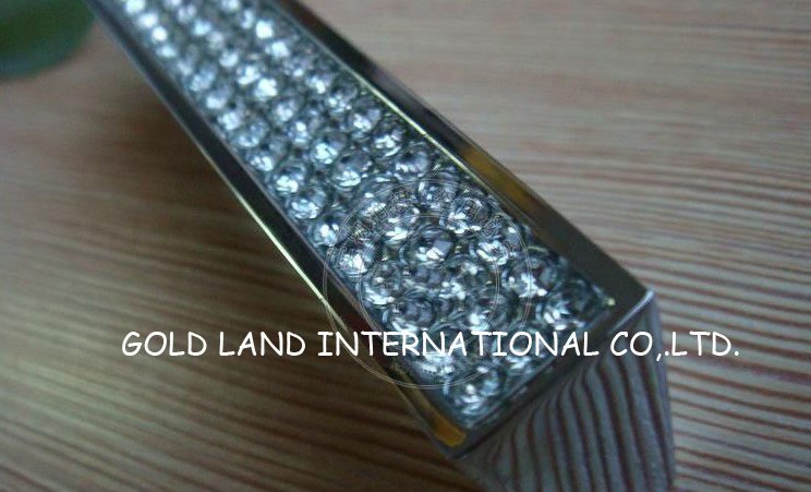 96mm l118xw14xh22mm zinc alloy furniture cabinet handle/crystal drawer handle