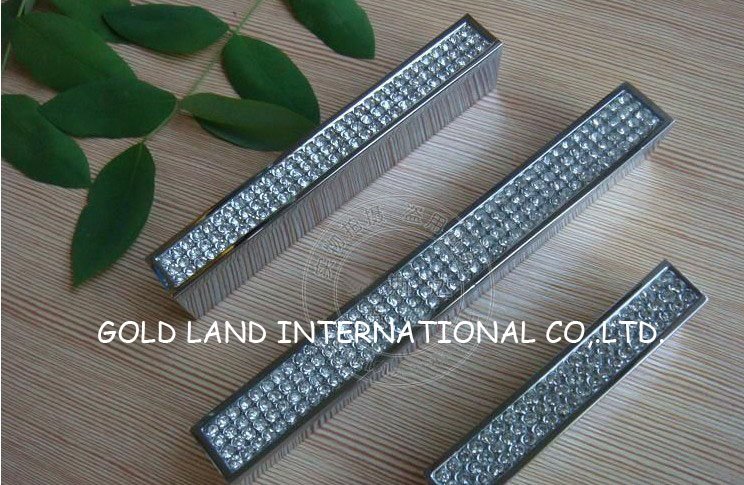 96mm l118xw14xh22mm zinc alloy furniture cabinet handle/crystal drawer handle