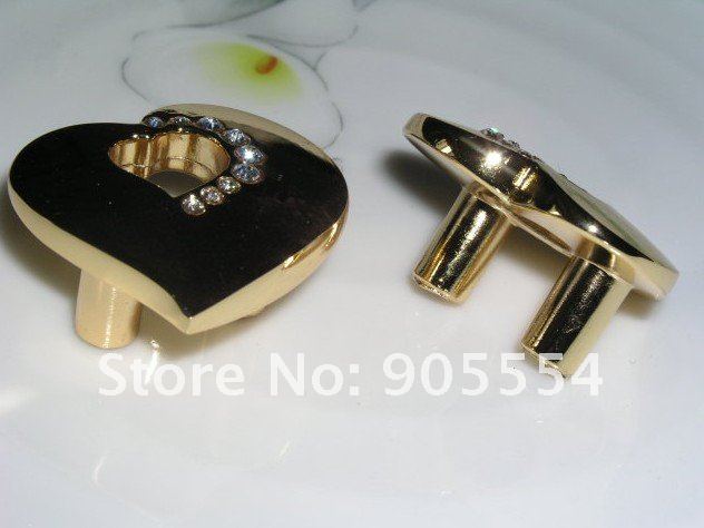 d37xh21mm crystal glass and zinc alloy be plating golden color drawer knob