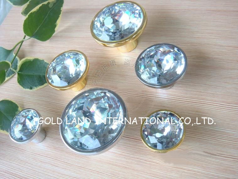 d45mmxh35mm copper crystal drawer knob/crystal glass furniture knobs