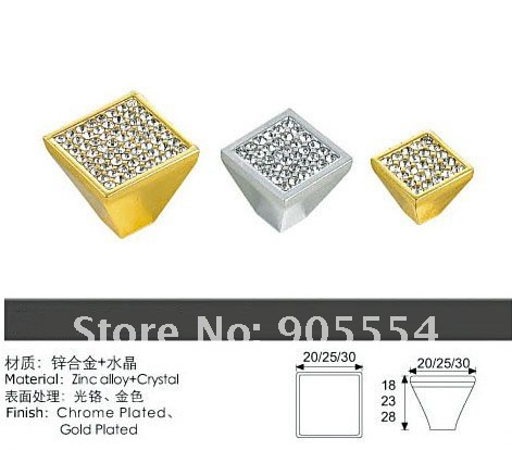 l30mmxh28mm haplopore silver square zinc alloy kitchen cabinet knob