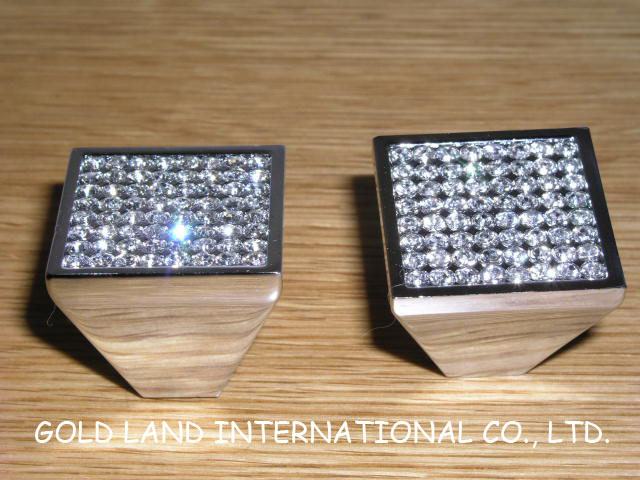 l30mmxh28mm k9 crystal glass square knobs