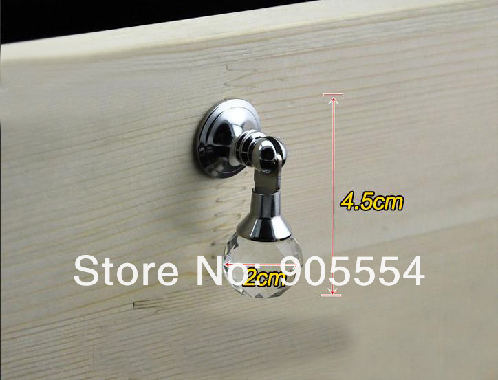 l40mm k9 crystal glass cabinet handles drawer handles furniture handle