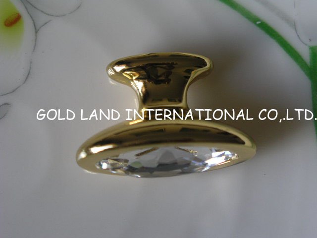 l40xw22xh27mm golden k9 crystal furniture handle/crystal cabinet handle