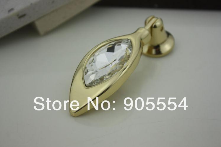 l70mm crystal glass drawer shoe handle
