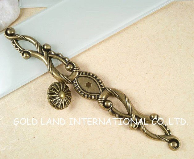128mm bronze-colored zinc alloy furniture handle for cabinet hardware