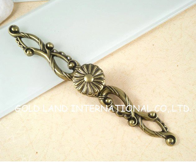 128mm bronze-colored zinc alloy furniture handle for cabinet hardware