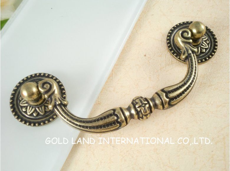 95mm bronze-colored zinc alloy antique drawer handle