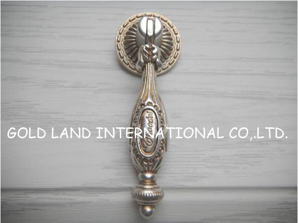 l69mmxh16mm solider antique silver zinc alloy cabinet handle drop catch for furniture