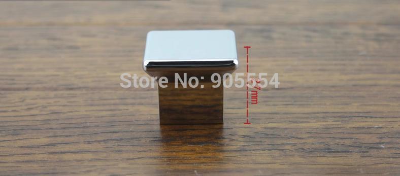 16mm w30mm l30xw30xh27mm chrome color zinc alloy cabinet drawer knob