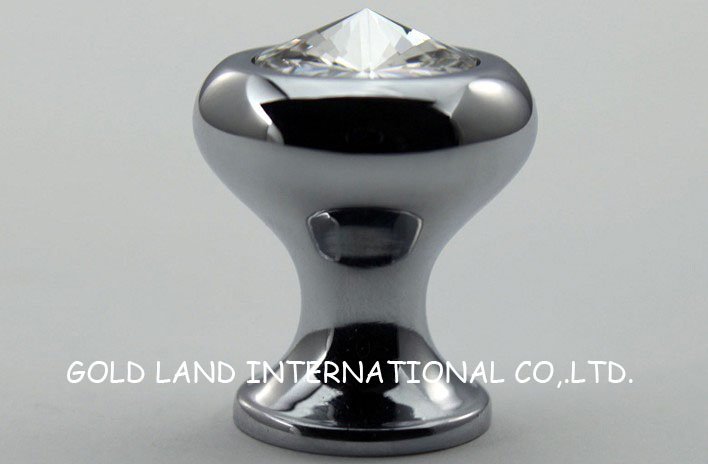 d30mmxh26mm pure brass k9 crystal glass furniture drawer cabinet knob