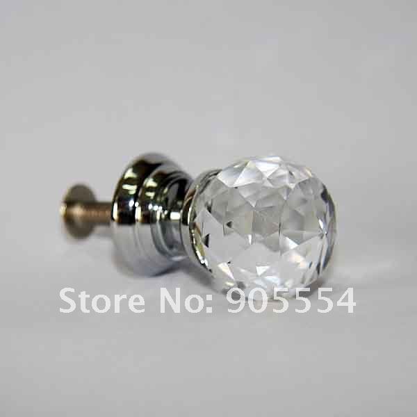 d30mmxh40mm multi-faceted cutting crystal glass furniture cabinet knobs