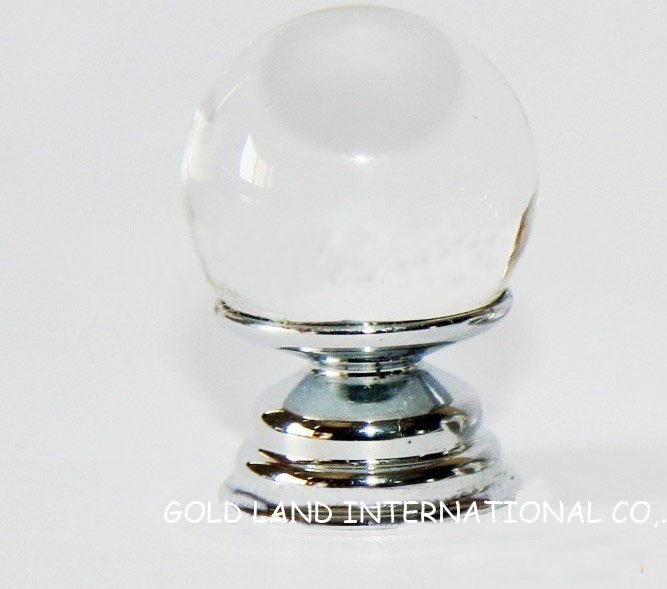 d30xh40mm glossy crystal glass ball furniture drawer knobs