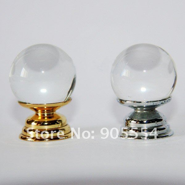 d30xh40mm glossy crystal glass ball furniture drawer knobs