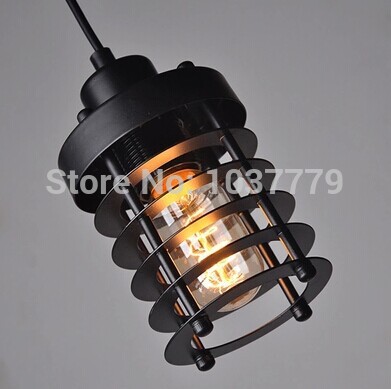 one sample of iron cage shade tiejia black finished pendant lamp