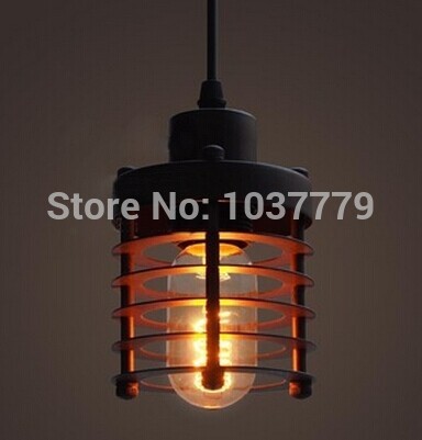 wholes price of 6pcs/lot edison vintage lightings e27 iron pendant lamps