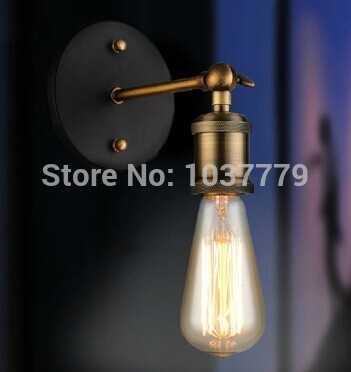 american style edison wall lamp iron lamp light bulb vintage bedside retro wall lamp,warehouse wall lamp