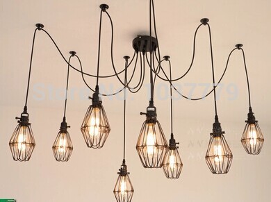 8-10-14 arm cage edison chandelier classic vintage ancient light living room chandelier dining room ceiling light