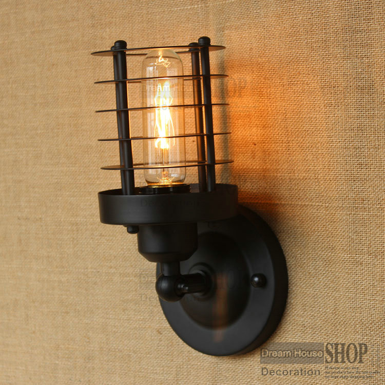 whole 5pcs/lot vintage industrial lighting wall lamps vintage wall lamps lights edison bulbs ac 110-220v e27
