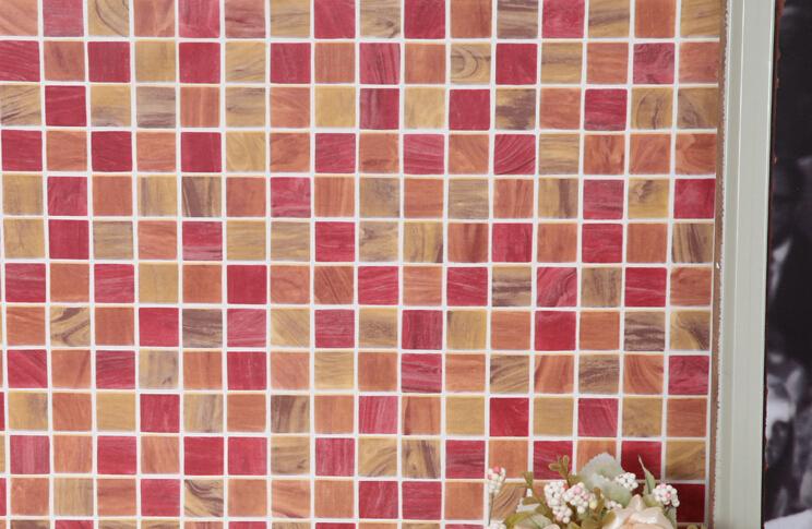 kitchen bathroom pvc self adhesive mosaic wallpaper with glue, waterproof, mould-proof, moisture-proof