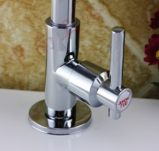 deck mounted kitchen sink tap faucet, brass body chrome finish ceramic valve