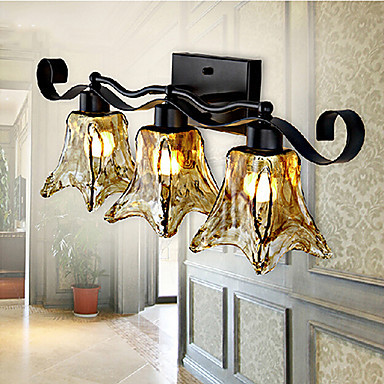 country style vintage led bathroom mirror light with 3 lights, led wall sconce lamp for bathroom