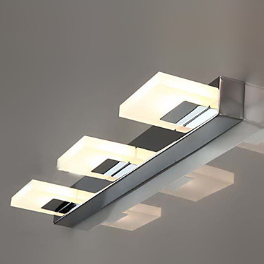 led wall sconce,led bathroom mirror wall light with 3 lights, modern metal arcylic electroplating