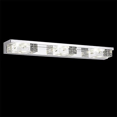 stainless steel modern led bathroom mirror light ,led wall lamp light with 3 lights wall sconce