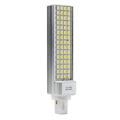 10pcs/lot g24 led g24 12w 60*5050smd ac110-240v white/warm white light led corn bulb