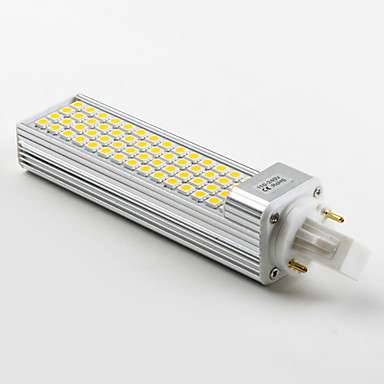 2pcs/lot g24 led g24 12w 60*5050smd ac110-240v white/warm white light led corn bulb