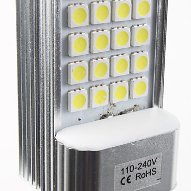 2pcs/lot g24 led g24 12w 60*5050smd ac110-240v white/warm white light led corn bulb