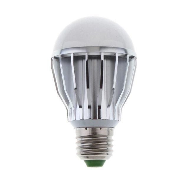 5pcs/lots new led lamp bulb e27 5w 220v/110v 450lm warm white/white silver shell lamps for home