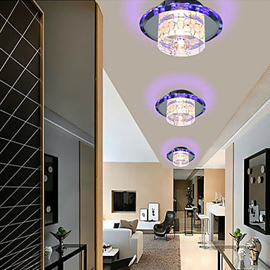 18cm mini flush mount modern led crystal ceiling light lustre home lighting hallway lamp