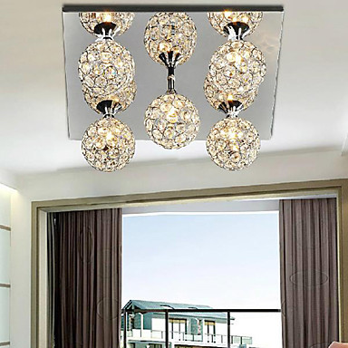flush mount in crystal design 5 lights led modern ceiling lamp light for living room bedroom lustre