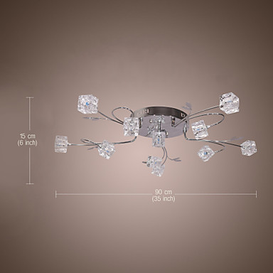 flush mount modern crystal ceiling lamp light with 11 lights for home decoration lustre de cristal