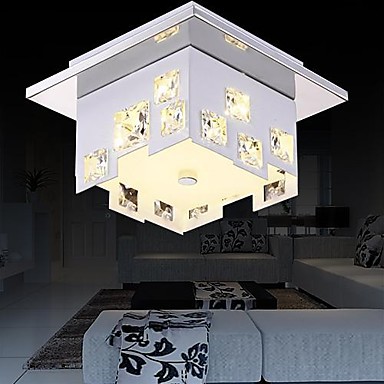led modern crystal ceiling lights lamp with 1 light for living room home decoration lustre de cristal