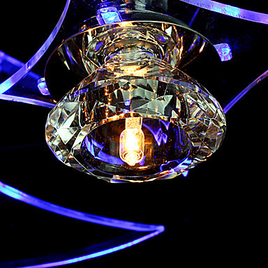 luminaire led modern crystal ceiling light lamp with 3 lights for living room lustres de cristal