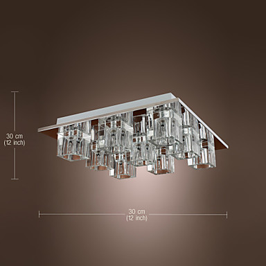 luminarias modern k9 crystal ceiling light lamp with 9 lights for living room lustres de cristal