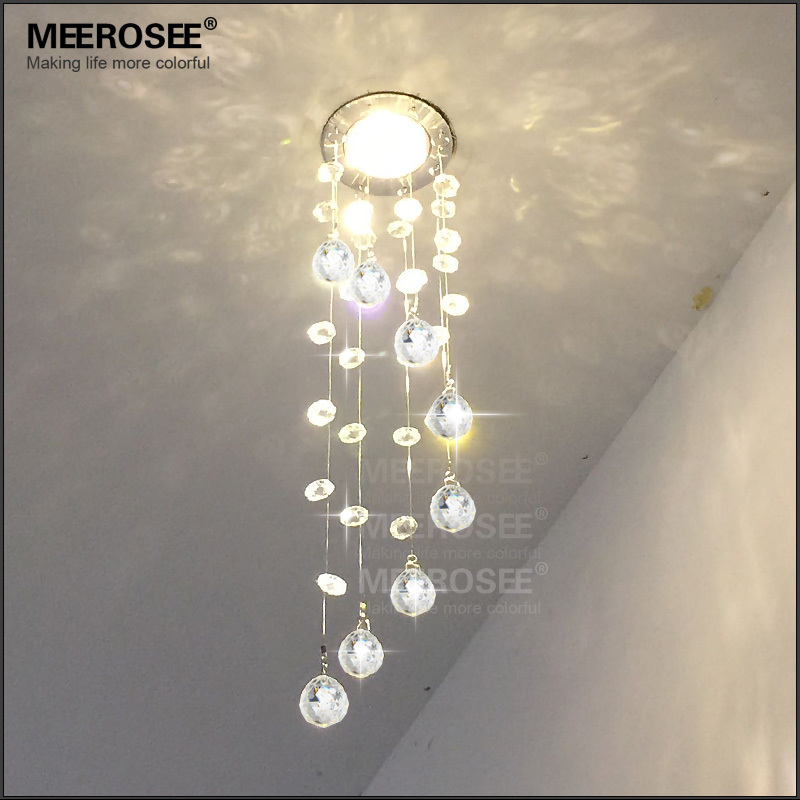 modern crystal ceiling light fixture spiral crystal lamp crystal lustre light fitting led lamp for aisle hallway porch staircase