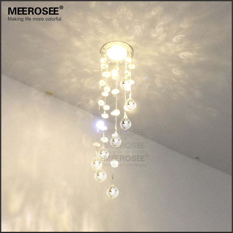 modern crystal ceiling light fixture spiral crystal lamp crystal lustre light fitting led lamp for aisle hallway porch staircase