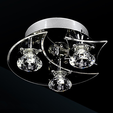 modern crystal chandelier flush mount 3 lights, lustres de cristal,lustre de crystal