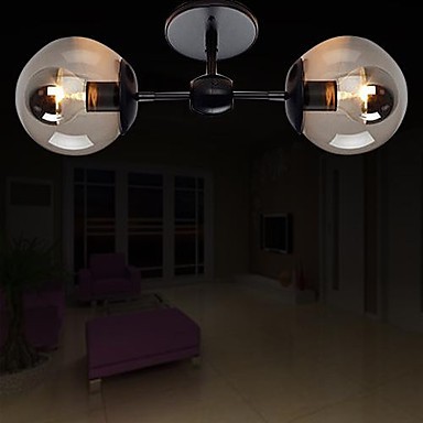 modern simple artistic ceiling lamp with 2 lights for living room light fixtures plafon lamparas de techo