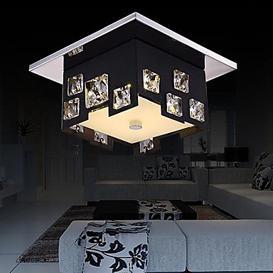 simple modern led crystal ceiling light lamp for living room bedroom lustre de cristal