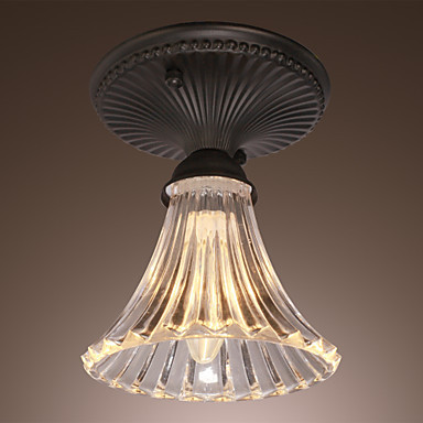 vintage led ceiling light lamp with glass floral down shade for living room bedroom home lighting fixtures