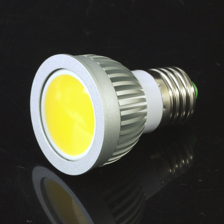 20pcs/lot led cob spotlight e27 85-265v 5w 450lm warm white/whire led bulb spot light
