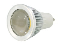 20pcs/lot led cob spotlight gu10 85-265v 3w 270lm warm white/whire led bulb spot light