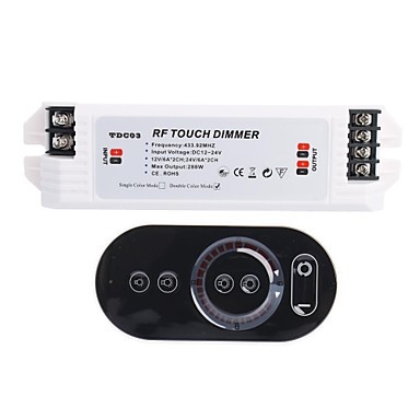 2-channel smart rf light led dimmer switch remote controller for led lighting (dc 12v-24v)