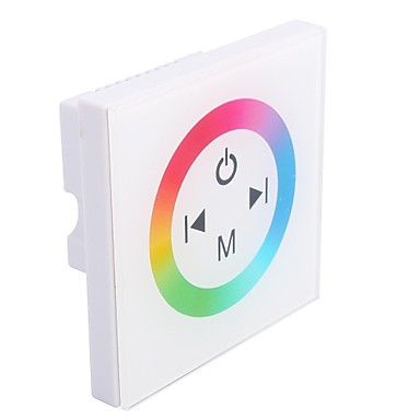 4a 3-channel touch panel led dimmer controller switch for rgb led strip switch lamp (dc12v-24v)