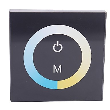 glass 8a touch led dimmer switch controller for warm white to cool white led changing (dc12v-24v)